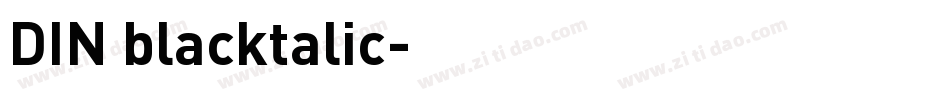 DIN blacktalic字体转换